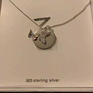 Sterling silver butterfly necklace